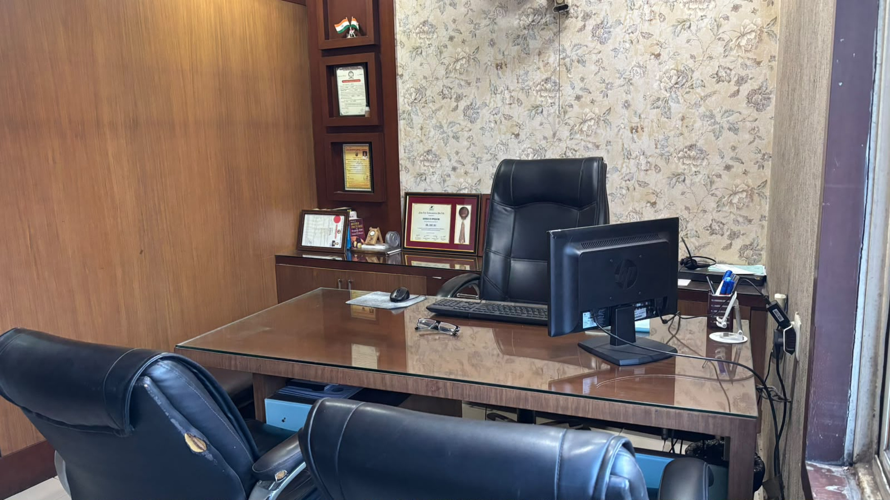 Doctor cabin at Clinica Medicare in Bhopal